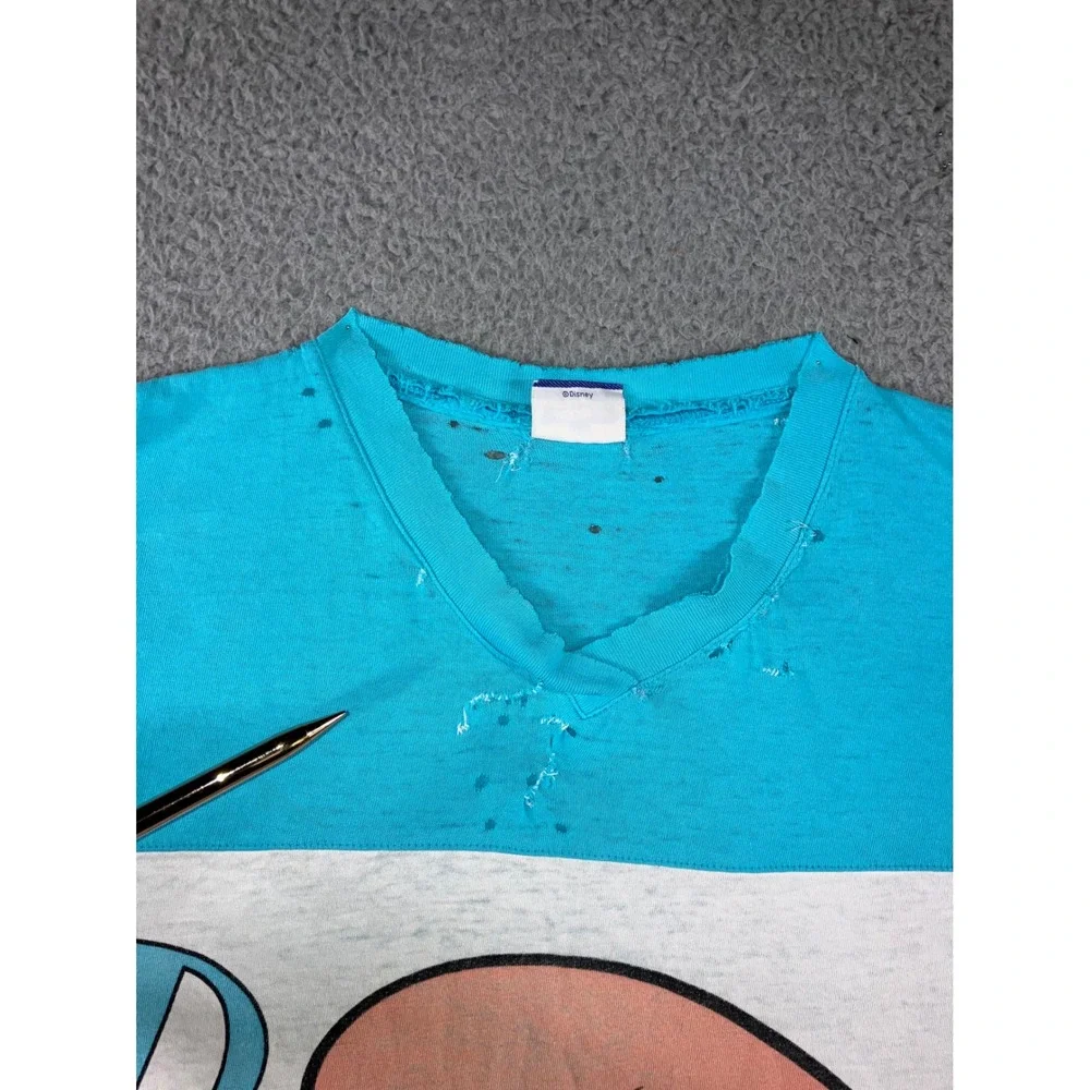 Vintage 90s Disney Store Dopey T Shirt Mens 2XL Thrashed Shredded Graphic Grunge